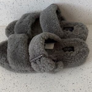 UGG Gray Shearling Slippers